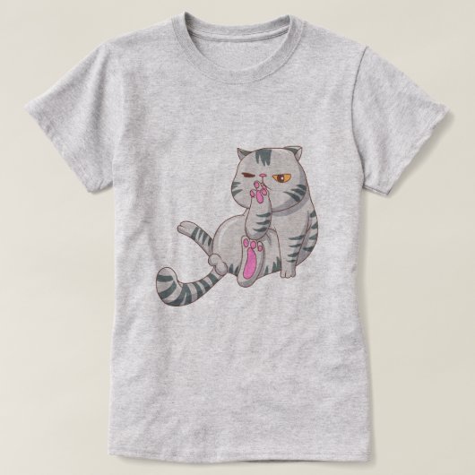 Niedliche Fettkatze T-Shirt (Design vorne)
