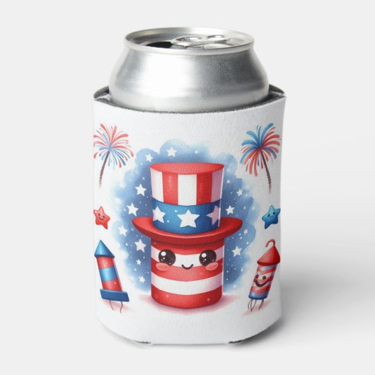 Niedliche Feuerwehr Dosenkühler (Kanne Vorderseite)