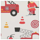 Niedliche Feuerwehrleute Stoff (Nahaufnahme)
