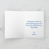 Niedliche Feuerwerke und Cake Blue Boy 8. Geburtst Karte (Innenseite)