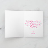 Niedliche Feuerwerke und Cake Pink Girl 8. Geburts Karte (Innenseite)