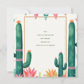 Niedliche Fiesta Girl Babydusche Señorita Qualität Einladung (Rückseite)