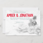 niedliche Figuren und Hochzeitseinladung Einladung (Vorderseite)