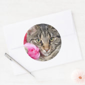 Niedliche Filmtablette Mit Rose Runder Aufkleber (Umschlag)