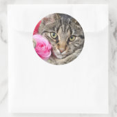 Niedliche Filmtablette Mit Rose Runder Aufkleber (Tasche)