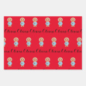 niedliche Fingerbrettverpackungsblätter Geschenkpapier Set (Vorderseite 3)