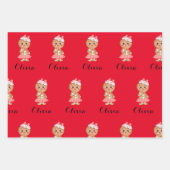 niedliche Fingerbrettverpackungsblätter Geschenkpapier Set (Vorderseite)