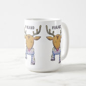 Niedliche finnische Rentierfisch-Tasse Kaffeetasse (VorderseiteRechts)
