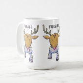 Niedliche finnische Rentierfisch-Tasse Kaffeetasse (Vorderseite Links)