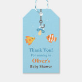 Niedliche Fisch Köder Angeln Baby Duschgeschenkmar Geschenkanhänger (Vorderseite)