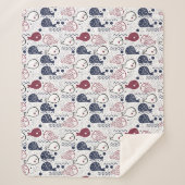 Niedliche Fisch-Muster-Decken Sherpadecke (Vorderseite)