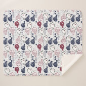 Niedliche Fisch-Muster-Decken Sherpadecke (Vorderseite (Horizontal))