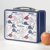 Niedliche Fisch Muster individuelle Name Lunch Box (Beispiel)