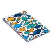 Niedliche Fisch-Muster-Notebook Notizblock (Rechte Seite)