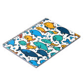 Niedliche Fisch-Muster-Notebook Notizblock (Linke Seite)