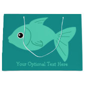 Niedliche Fisch-Taschentasche Große Geschenktüte (Vorderseite)