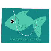 Niedliche Fisch-Taschentasche Große Geschenktüte (Rückseite)