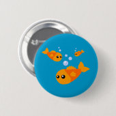 Niedliche Fische Button (Vorne & Hinten)