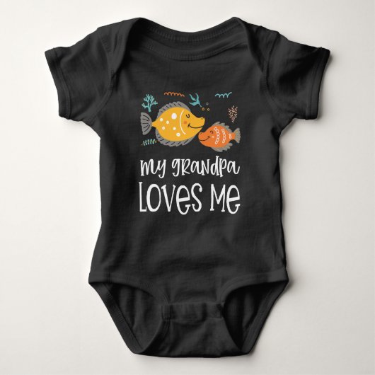 Niedliche Fische 🐠 meine Opa-Lieben Baby Strampler (Vorderseite)