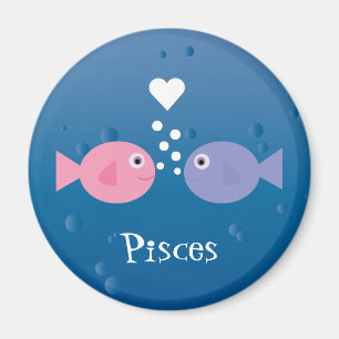 Niedliche Fische rosa u. blaue Magnet
