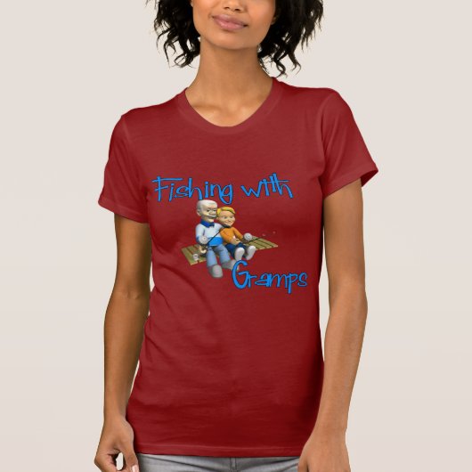 Niedliche Fischerei mit Gräben T-Shirt (Vorderseite)