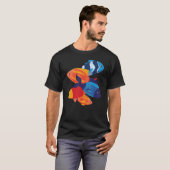 Niedliche Fischfangflotte Aquarist Aquarium Graphi T-Shirt (Vorne ganz)