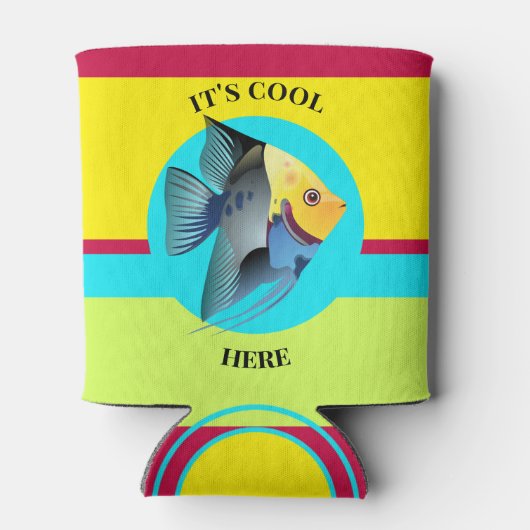 Niedliche Fischfarbe Dose Cooler Dosenkühler (Rückseite)