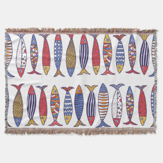 Niedliche Fischillustrierung: Kinder nahtloser Hin Decke