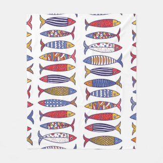 Niedliche Fischillustrierung: Kinder nahtloser Hin Fleecedecke