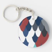 Niedliche Fischkruste-Muster Apfelüberwachungsband Schlüsselanhänger (Vorderseite)