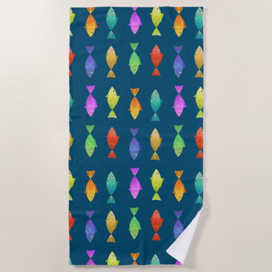 Niedliche Fischmuster Strandtuch (Vorderseite)