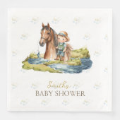 Niedliche Fisherman's Derby Baby Shower Serviette (Vorderseite)