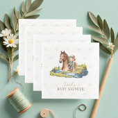 Niedliche Fisherman's Derby Baby Shower Serviette