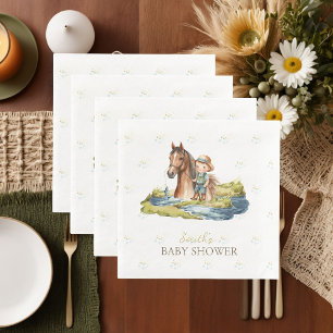 Niedliche Fisherman's Derby Baby Shower Serviette