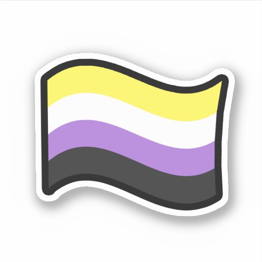 Niedliche Flag-Aufkleber Aufkleber (Vorderseite)