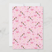 Niedliche Flamingo Baby Dusche Tropical Beach Pink Einladung (Rückseite)