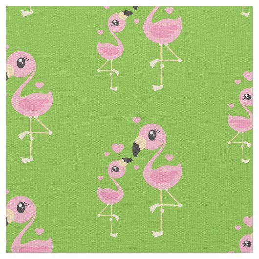 Niedliche Flamingo Baby Kinderzimmer Dekoration Stoff (Nahaufnahme)
