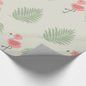 Niedliche Flamingo-Babydusche Geschenkpapier (Ecke)