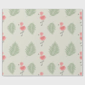 Niedliche Flamingo-Babydusche Geschenkpapier (Flach)