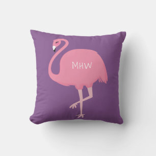 Niedliche Flamingo benutzerdefinierte Monogramm-We Kissen