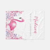 Niedliche Flamingo-Fleece-Decke Fleecedecke (Vorderseite (Horizontal))