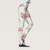 Niedliche Flamingo-Muster Leggings (Rechts)