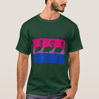 Niedliche Flamingo Party Gay Bisexuelle Flagge Flo T-Shirt