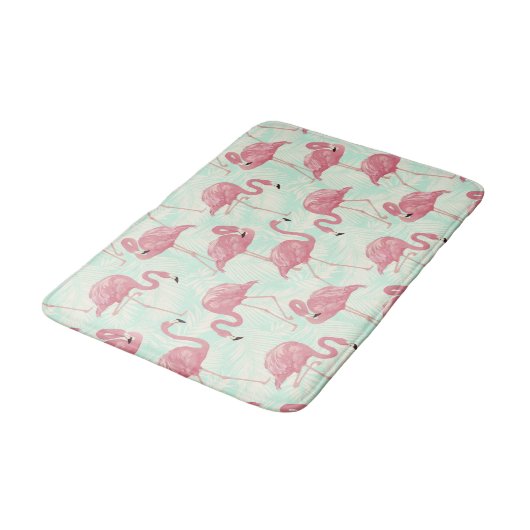 Niedliche Flamingo Pattern Badmatten Badematte (Schrägansicht)