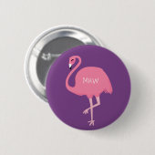 Niedliche Flamingo-Tasten Button (Vorne & Hinten)