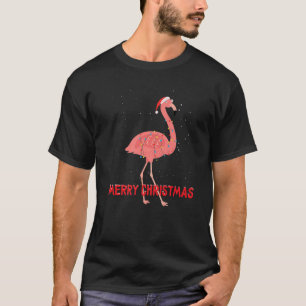 Niedliche Flamingo Weihnachtsbaumleuchten T-Shirt