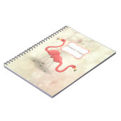 Niedliche Flamingos, Bokeh - Personalisiert Notizblock (Linke Seite)