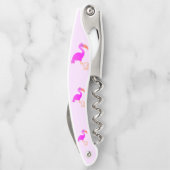 Niedliche Flamingos - Happy Kellnermesser (Rückseite)