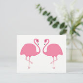 Niedliche Flamingos-Postkarte Postkarte (Stehend Vorderseite)