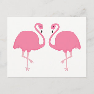 Niedliche Flamingos-Postkarte Postkarte